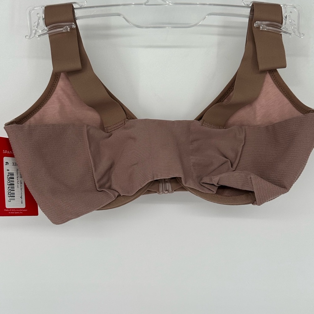 Used Spanx BRA-LLELUJAH Illusion Lace Full Coverage Bra Café Vintage Rose - Picture 2 of 3